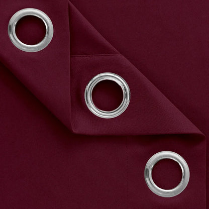 Divine Casa 7 Feet Velvet Blackout Door Curtain Premium Thermal Insulated Noise Reducing & Room Darkening Single Panel Colour Crimson (Pack of 1)