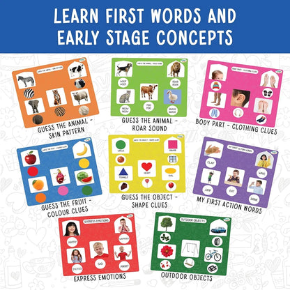 SparkLPlay Busy Book for Toddlers 1–3 | Peek A Boo Curiosity Kit | Montessori Activity Binder & Educational Toy | Learn Body Parts, Shapes, Emotions, Sounds | Birthday Gift for Boys & Girls Ages 1–3