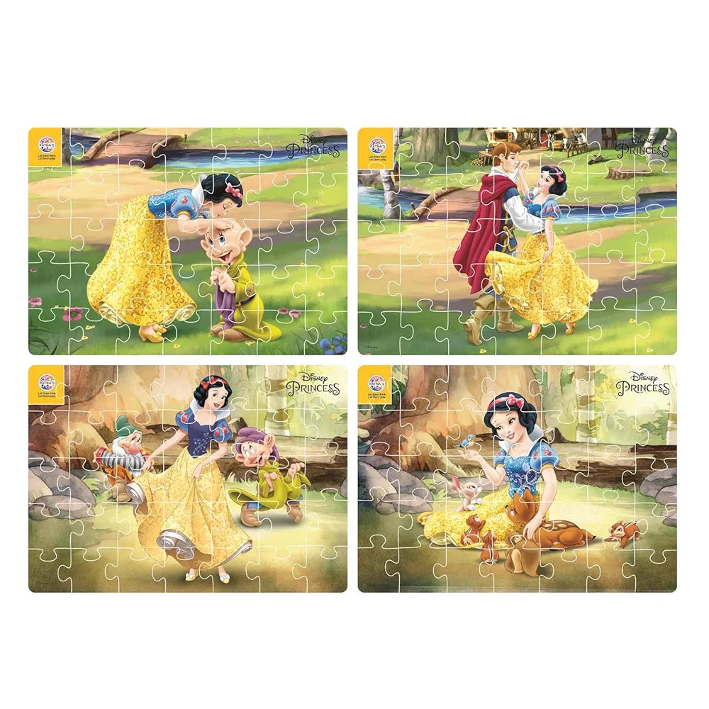 Ratna's 4 in 1 Princess Snow White Jigsaw Puzzle 140 Pieces for Kids. 4 Jigsaw Puzzles 35 Pieces Each