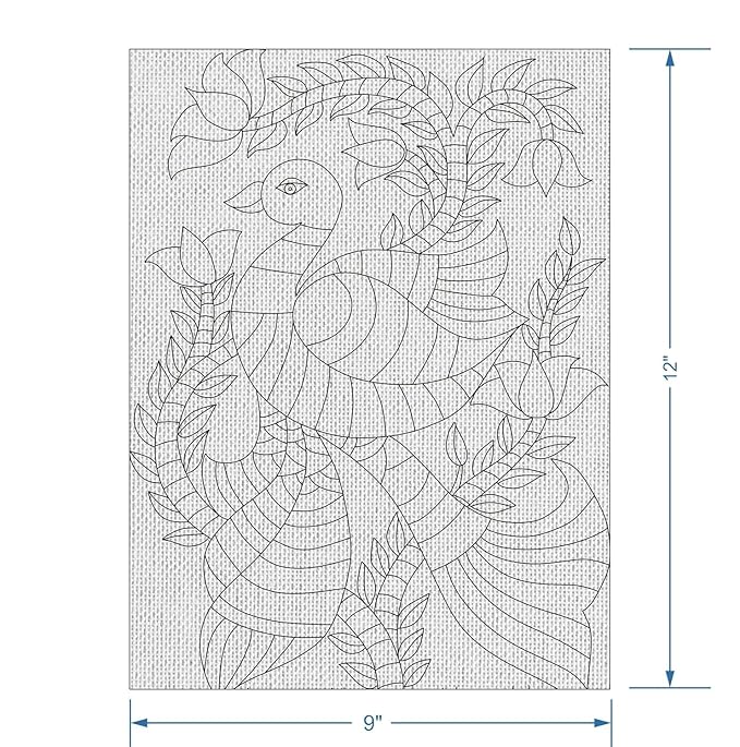 Hobby India Self Painting Beautiful Peacock Canvas | Pre-designed Canvas Board for Best Gift Adults & Artist