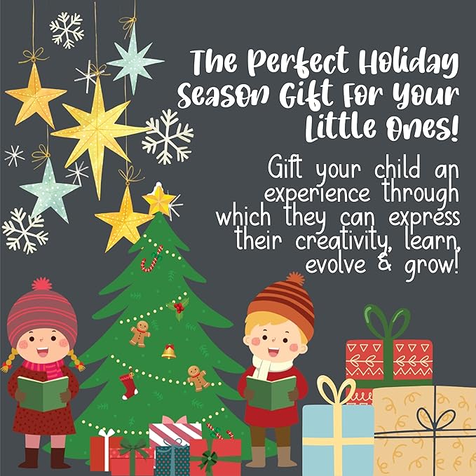 Kalakaram Diy Wooden Nativity Scene Painting Kit, Paint & Assemble Wooden Nativity Scene at Home, Christmas Theme Craft Kit | Activity Kit for Kids