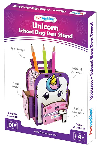 Funvention Unicorn DIY Pen Stand 3d Puzzle Model Desk Organizer for 4+ years Kids Art and Craft
