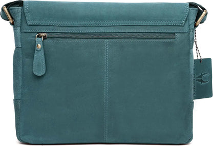 WildHorn�Leather 11 inch Laptop Messenger Bag for Men I Dedicated Laptop Compartment I Adjustable Strap I DIMENSION:L- 11 inch H-9.5 inch W- 3 inch