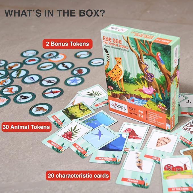 Chalk and Chuckles Educational Game - Eye See Animal World | Super Fun Learning Toys for Kids