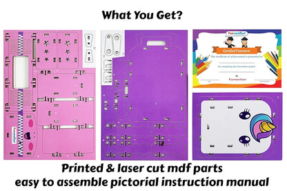 Funvention Unicorn DIY Pen Stand 3d Puzzle Model Desk Organizer for 4+ years Kids Art and Craft