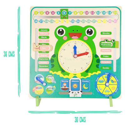 Trinkets & More Calendar Educational Clock Toy For Kids Learning 