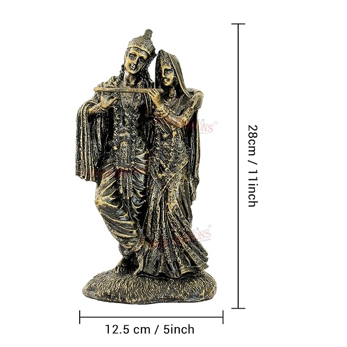 Tied Ribbons Lord Radha Krishna Statue Figurine Showpiece God of Love for Decor
