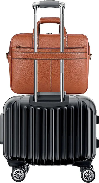 WildHorn Leather Briefcase for Men I Computer Bag Laptop Bag I Business Travel Messenger Bag For Men l Large 16 Inch,For Daily Use