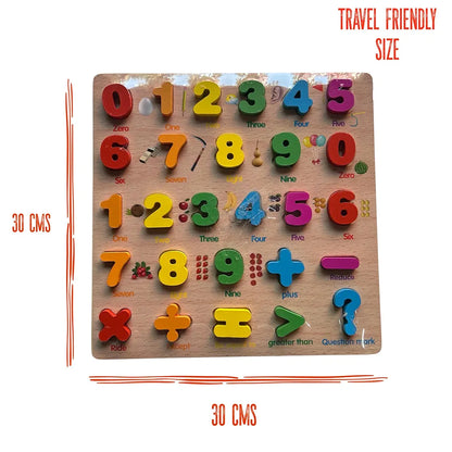 Trinkets & More 123 Numbers Puzzles Game Learning Board  Maths Toy for Toddlers Preschoolers Early Educational 2+ Years 