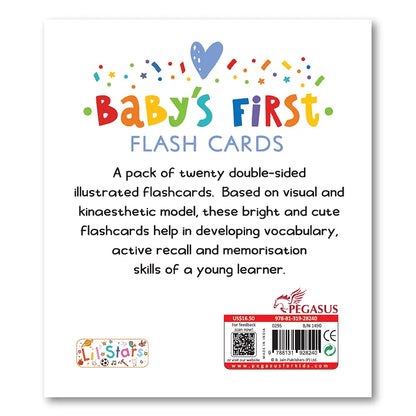 Popcorn Games Alphabet Baby's First Board Flash Card Learning Educational Toy for New Born Baby Kids Ages 3 Month+ Best Birthday Gift Early Learning - 20 Cards