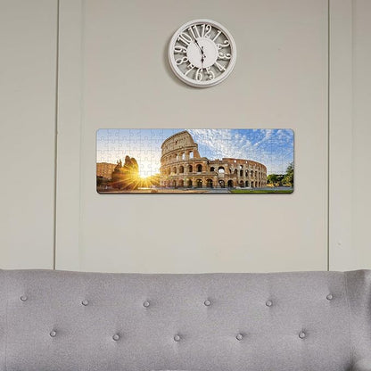 Mini Leaves Panorama View Wooden Puzzle for Adults, Colosseum Rome Italy, 108 Pieces | Multicolor | Family Entertainment Game