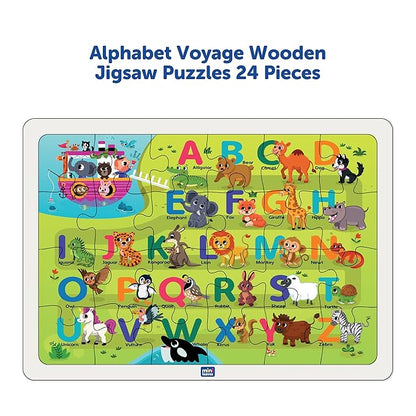Mini Leaves 3 Puzzles With 83 Pieces | Animal Wooden Jigsaw Puzzle for 4-6 Years | Educational Puzzle Game for Kids