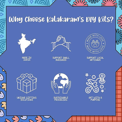 Kalakaram Diy Canvas Painting Kit Featuring a Wooden Frame Canvas Boards With Pre-printed Designs | Diy Painting Kit for Kids