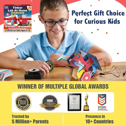 Butterfly EduFields Jumbo 200+ Science Experiments Kit | Birthday Gift for Boys Girls Ages 8 9 10 11 12 Years | DIY STEM Projects 100+ Chemistry & 70+ Engineering Projects | Tinkering Lab @ Home Kit