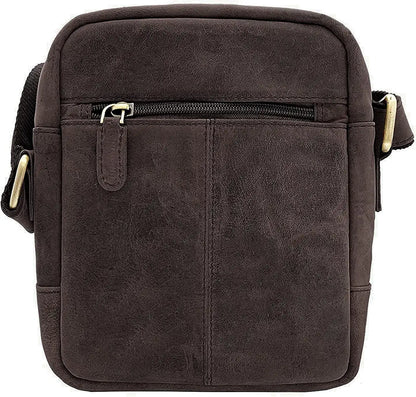 WildHorn Leather Sling Messenger Bag for Men I Multipurpose Crossbody Bag I Travel Bag with Adjustable Strap I Utility Bag I Dimension : L-6 inch W-2.7 inch H-8.5 inch