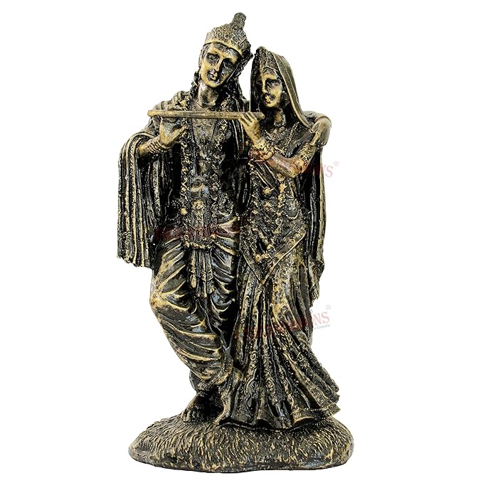 Tied Ribbons Lord Radha Krishna Statue Figurine Showpiece God of Love for Decor