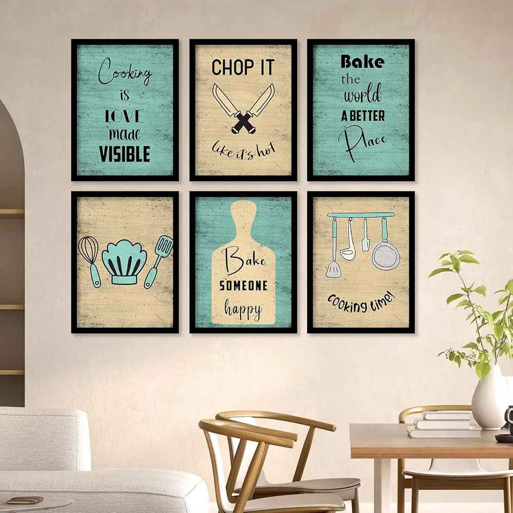 Kotart Restaurant Quotes Framed Posters for Kitchen Wall Decoration Kitchen 5
