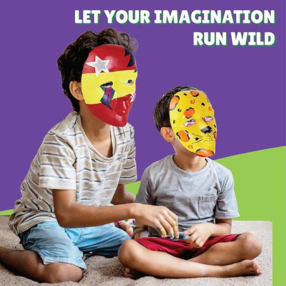Kalakaram Diy Face Mask Painting Kit | Painting Kit for Kids | Create Your Own Customised Face Masks Using Paints | Diy Kits for Kids