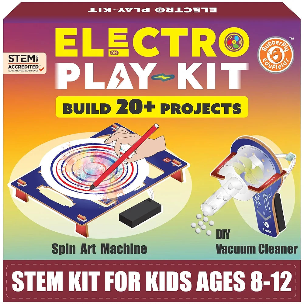 Butterfly EduFields ElectroPlay 100+ Science Projects Kit for Kids Ages 8 10 12 Years Boys Girls | 100+ DIY Science Experiment for Kids | Educational Engineering Toys Best Birthday Gift idea