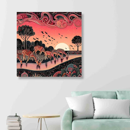 Livin'luxe Paintings Jungle Modern Art Canvas Home Decor Wall Paintings With Frame Painting