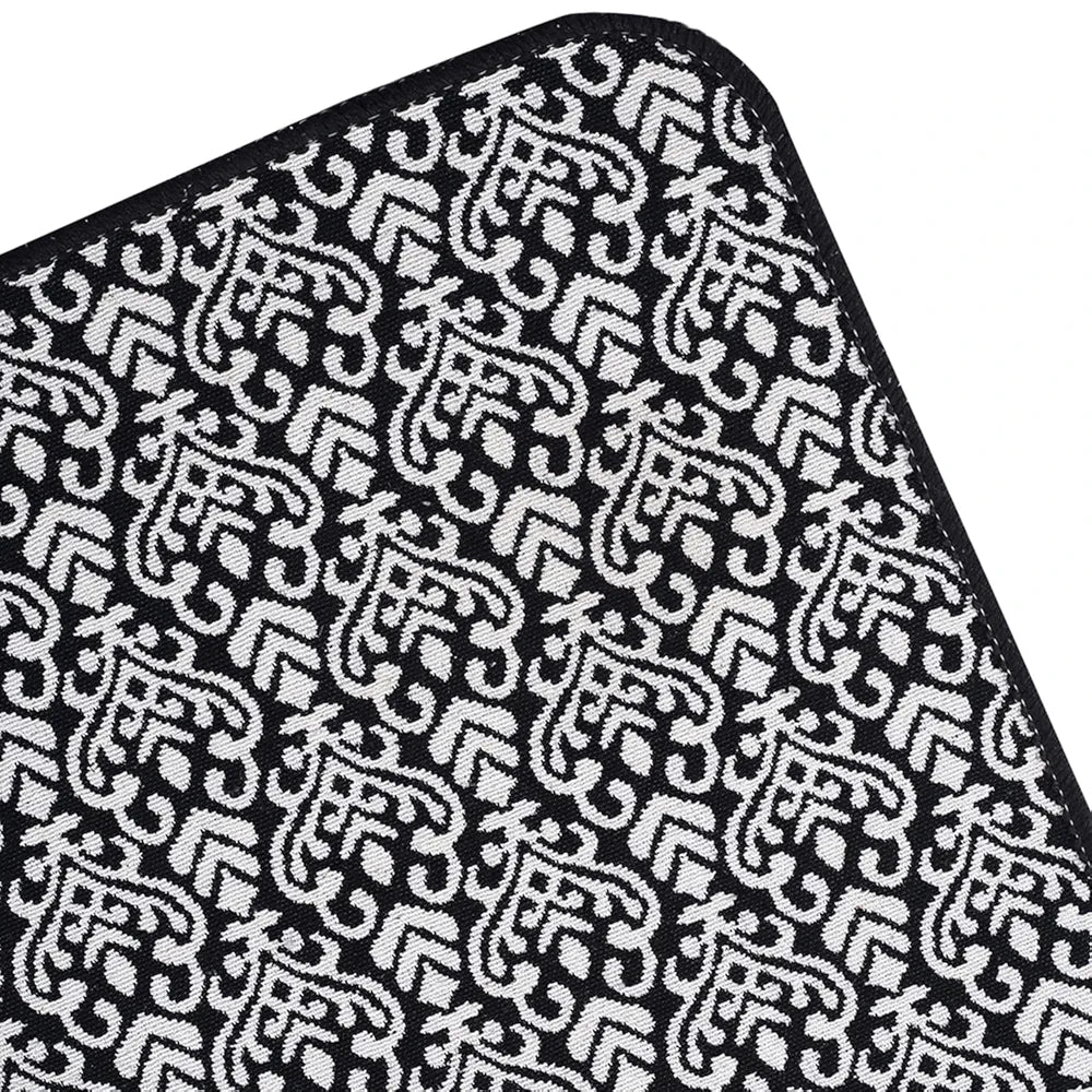 Saral Home Fleur Designer Soft Cotton Durable & Washable Multipurpose Runner Colour Black