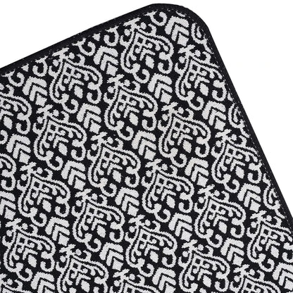 Saral Home Fleur Designer Soft Cotton Durable & Washable Multipurpose Runner Colour Black