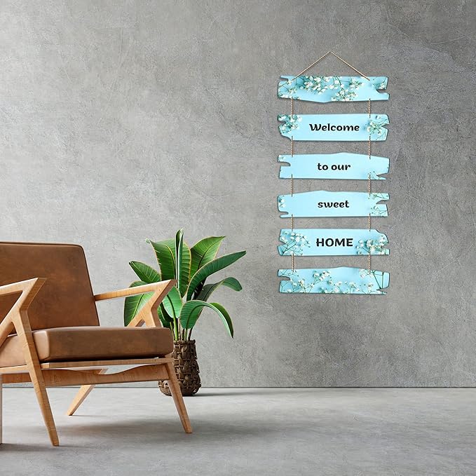 Artvibes Decorative Wall Hanging Wooden Art Decoration Item for Home Decor | Quotes Decor Item | Set of 6