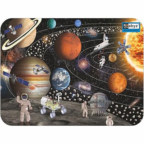 ABYZ Wooden Jigsaw Puzzles for Kids SpaceJigsaw Puzzle for Kids of Age 4-6 Years 36 Pcs Puzzle