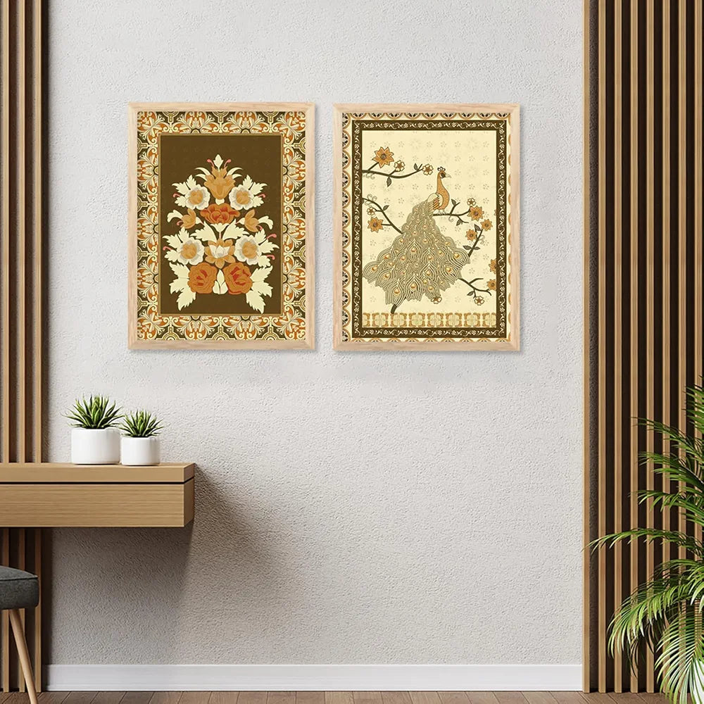 Kotart Premium Digital Madhubani Art Paintings with Frame Pack of 6 art 5