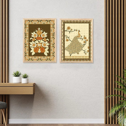 Kotart Premium Digital Madhubani Art Paintings with Frame Pack of 6 art 5