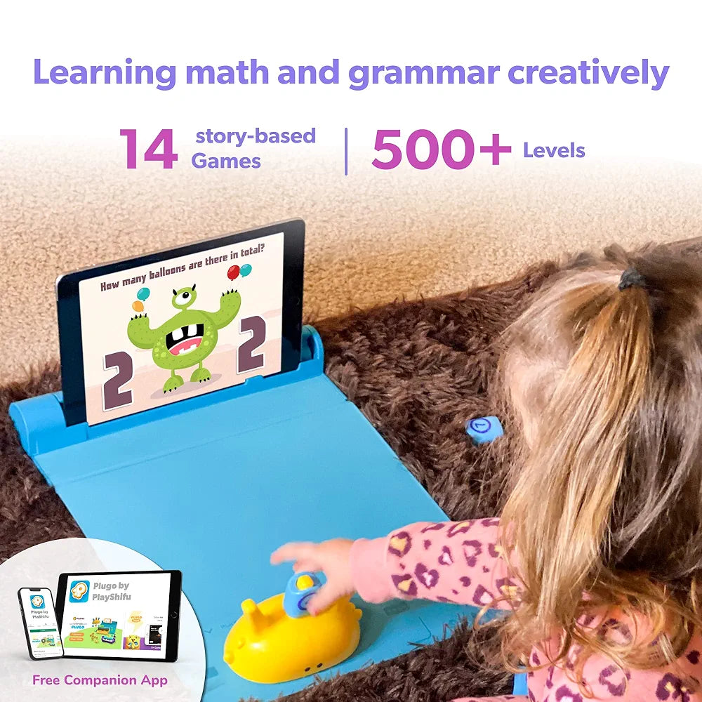 PlayShifu Plugo Learners Pack AR-Powered STEM Toys for Kids - Math Learning Kit and Alphabet Tiles Game Set with 15 Interactive Games and 500+ Fun Learning Levels 