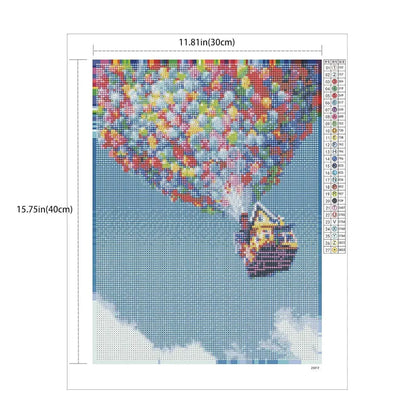 TREXEE DIY 5D Diamond Painting Kits, Full Drill Rhinestone Embroidery Cross Stitch Pictures Arts Craft for Home Wall Decor, Peach Blossom Bridge 