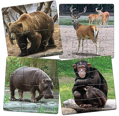 Frank in The Zoo Animal Puzzle - A Set of 4 Jigsaw for Focus and Memory - 10506