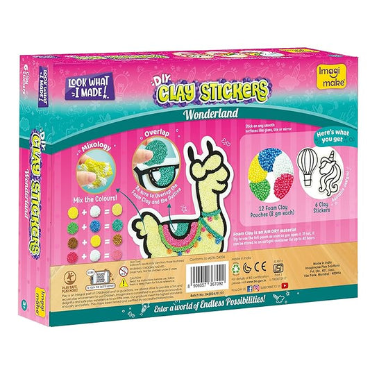 Imagimake Clay Stickers Wonderland Create 6 Unique DIY Stickers Using Air Dry Clay