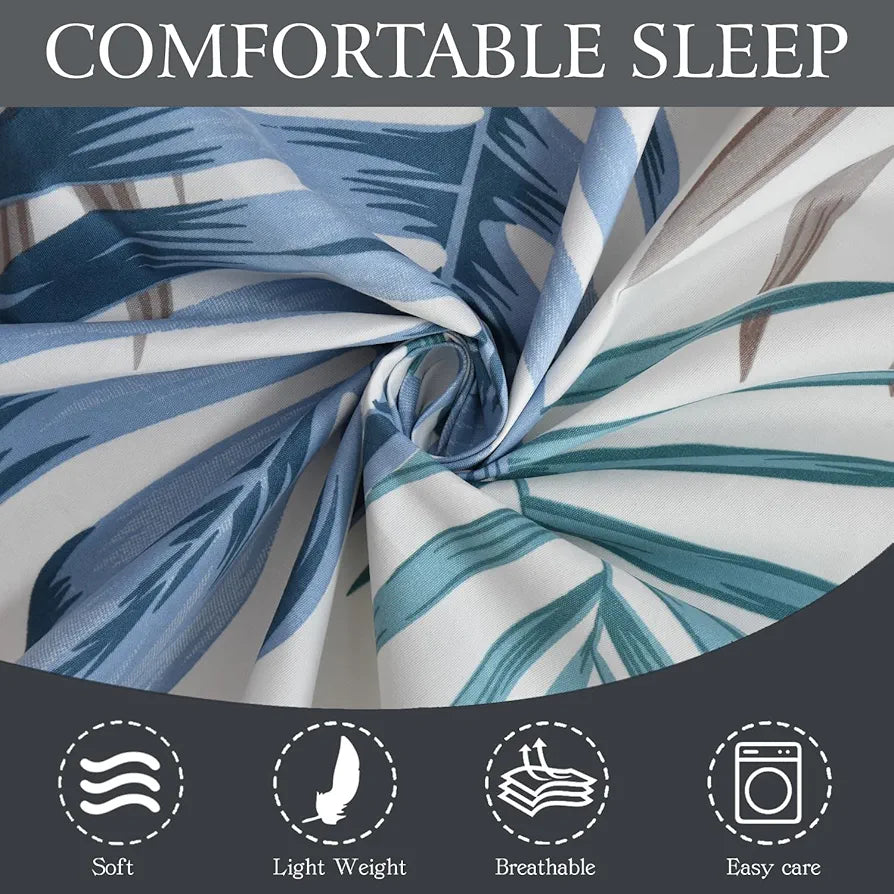 Fresh From Loom Microfiber Double Bed Bedsheet For King Size Bed Floral Design Bed Spread With 2 Pillow Covers 144 TC BBM White