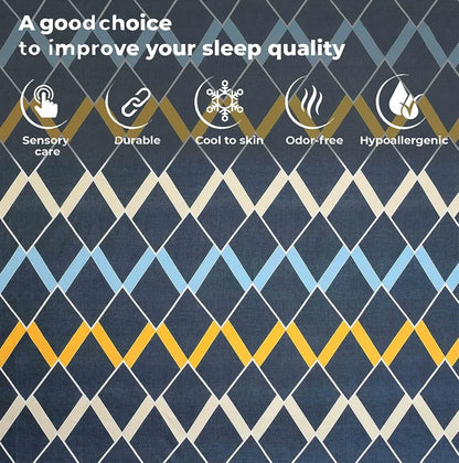 Fresh From Loom Microfiber King Size Double Printed Bedsheet Bed Sheets with 2 Pillow Covers 144 TC Slate Grey