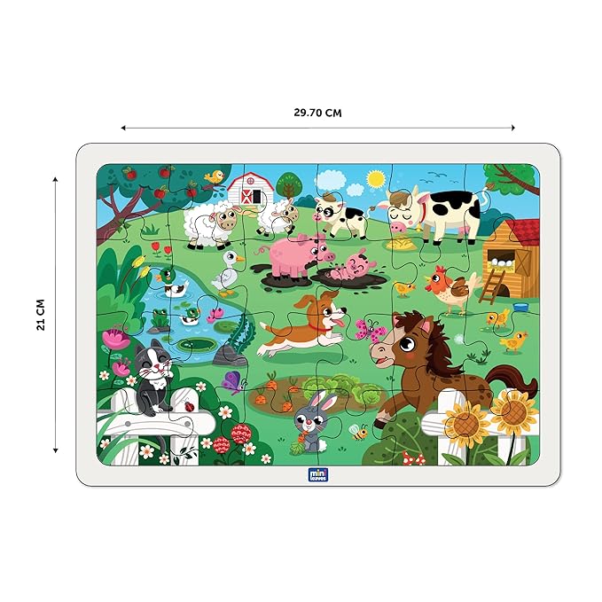 Mini Leaves 3 Puzzles With 83 Pieces | Animal Wooden Jigsaw Puzzle for 4-6 Years | Educational Puzzle Game for Kids