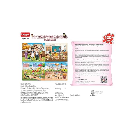 Funskool Play & Learn My Memorable Moments 4in1 Educational 4x30 Pieces Puzzle