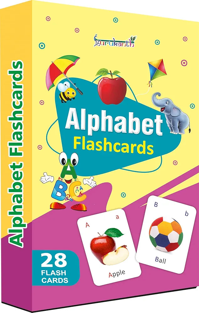Gurukanth® Premium Alphabets Flash Cards for Kids Early Learning | Easy & Fun Way of Learning 1 Year to 6 Years Babies Smart Toys