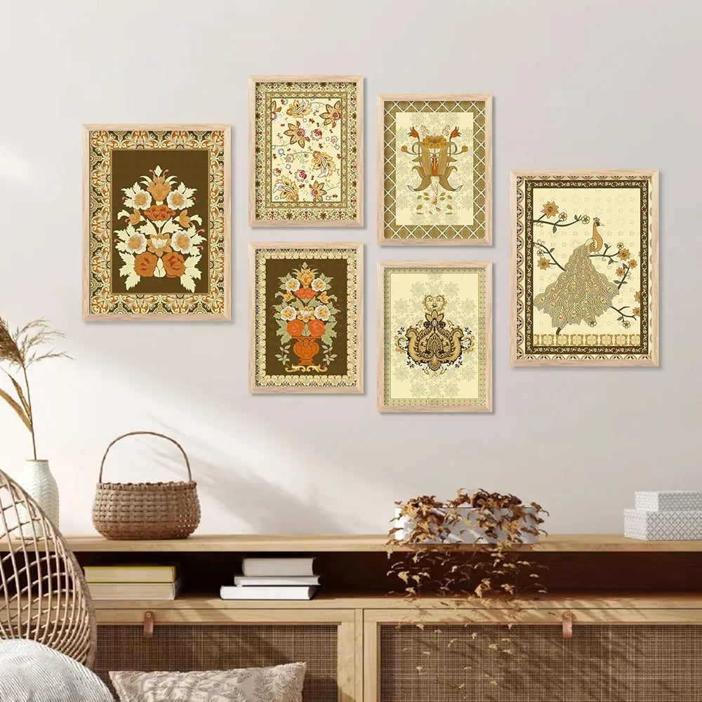 Kotart Premium Digital Madhubani Art Paintings with Frame Pack of 6 art 5