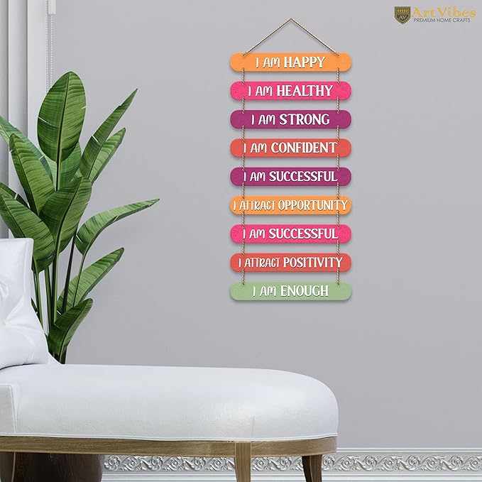 Artvibes Self Motivation Quotes Mdf Wall Hanging for Home Decorative Items | Wall Artwork for Hall Decor