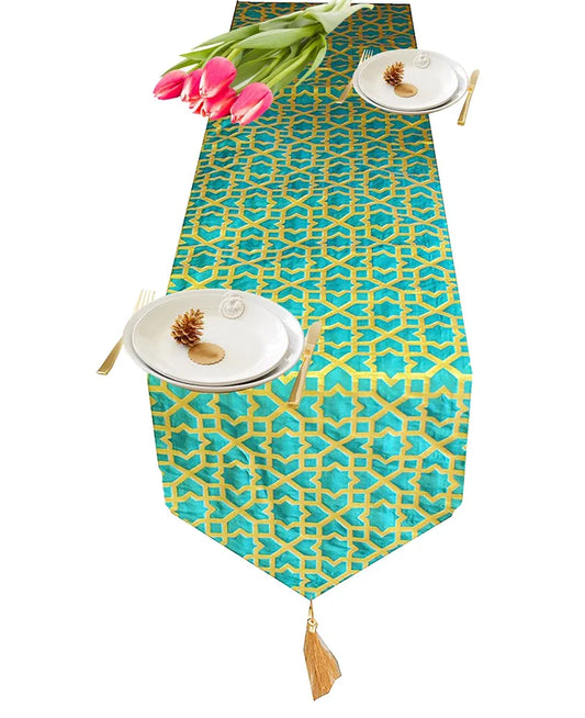 Pink Parrot Durable Dopian Silk Table Runner Colour Multicolour