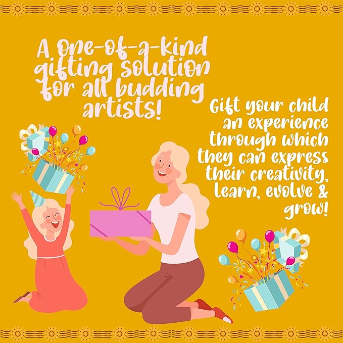 Kalakaram Paint Your Own Ethnic Art Coasters Diy Kit With Design Paint | Painting Set | Kit for Kids