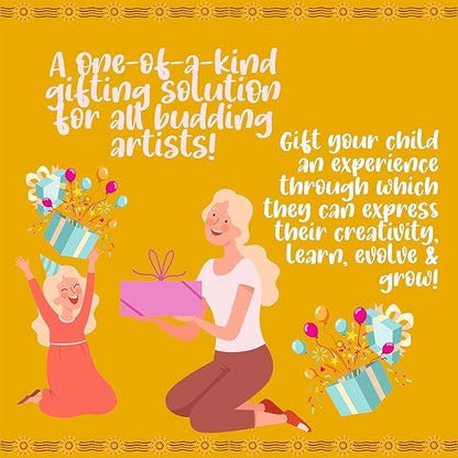 Kalakaram Paint Your Own Ethnic Art Coasters Diy Kit With Design Paint | Painting Set | Kit for Kids