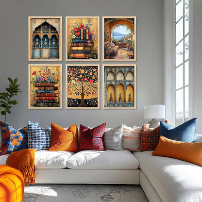 Kotart Traditional Indian Wall Art Paintings for Living Room Art 2