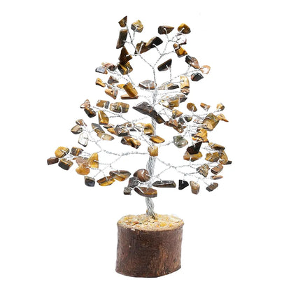Crocon Tiger Eye Gemstone Money Tree Feng Shui Bonsai