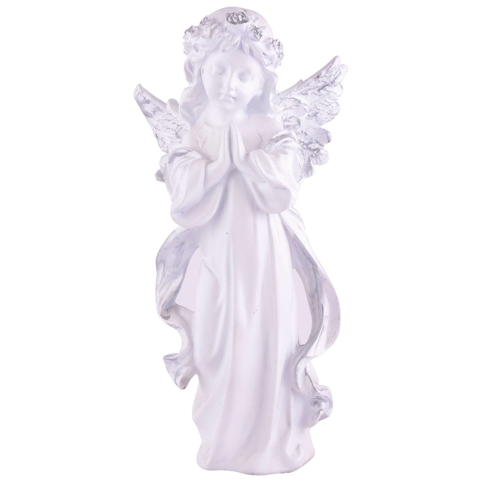 Resin Greek Angel Statue Small Angel Girl Garden Figurine Roman Angel Sculpture for Indoor Outdoor Home Garden Decoration