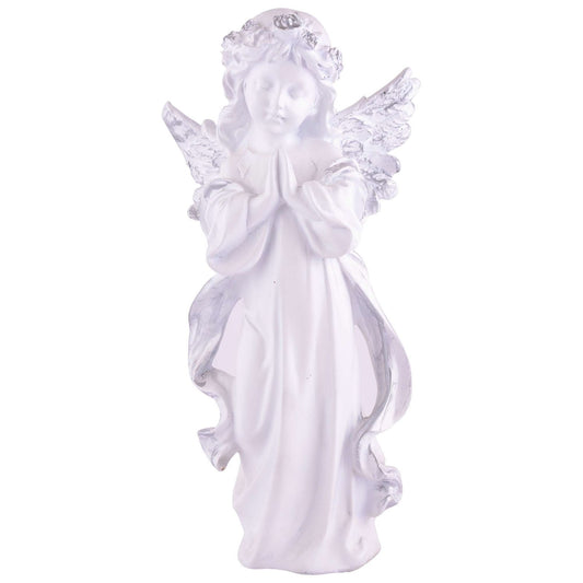 Resin Greek Angel Statue Small Angel Girl Garden Figurine Roman Angel Sculpture for Indoor Outdoor Home Garden Decoration