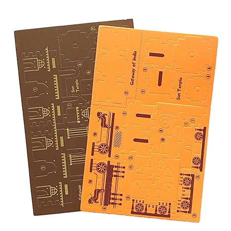 Imagimake Boys Girl's Mapology Monuments Of India Sun Temple Gateway Of India