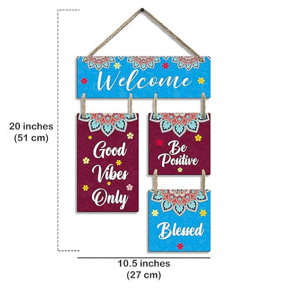 Sehaz Artworks Wooden Wall Hangings for Home Decoration Home Decor Items for Living Room - 4-0024